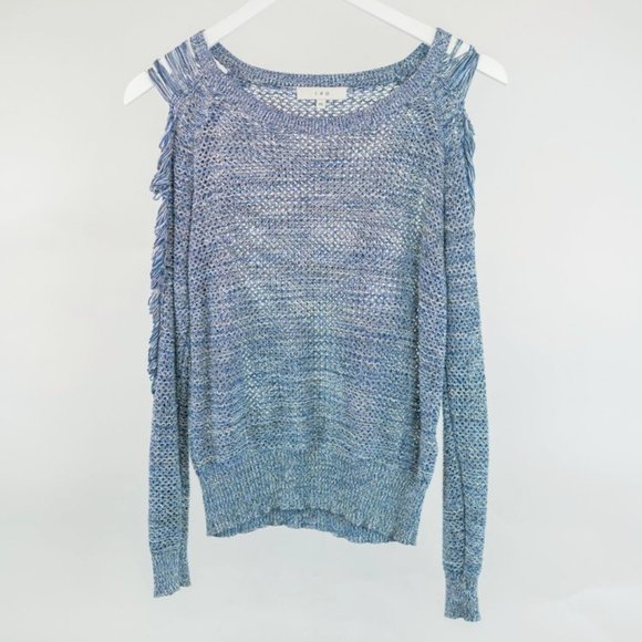 IRO Yana Blue Slashed-Sleeve Sweater - Picture 2 of 5